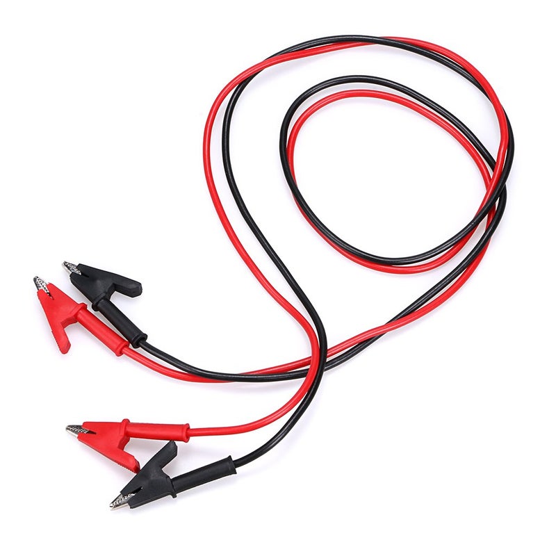 Sumnacon Dual Ended Crocodile Alligator Clips, 15A Test Lead Wire Cable with Insulators Clips, 2 Pcs 3.3 ft/1m Test Flexible Cable with Protective Jack Copper Clamps for Electrical Testing - Image 3