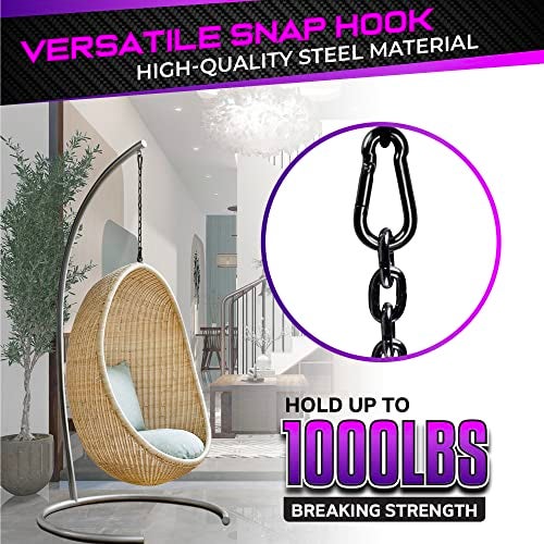 PAMAZY 2Pcs 5.5In Spring Snap Hooks 1000LBS Capacity, Utility Hook Clip, Heavy Duty Rope Connector, Quick Link Snap Hooks for Indoor & Outdoor, Hanging, Camping, Fishing - Image 2