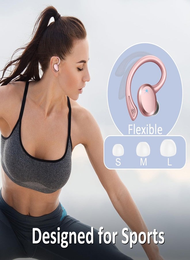 Rulefiss Wireless Earbuds Sport, 2025 Bluetooth 5.4 Headphones Bass Hi-Fi Stereo Over Ear Buds, 56Hrs Noise Cancelling Headset with Earhook, IP7 Waterproof Earphones Workout Running for Laptop Pad Android iOS - Image 5