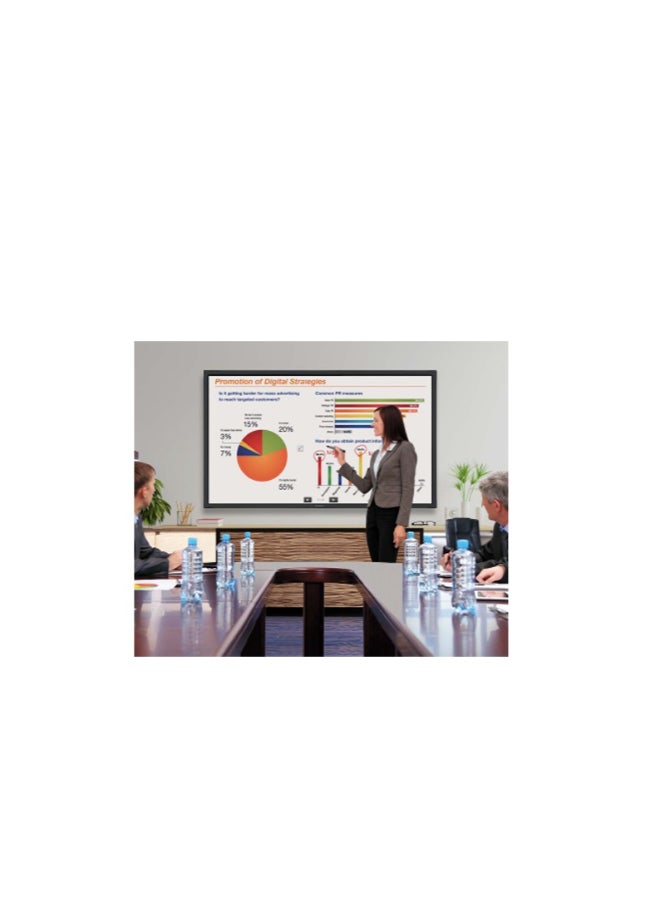 SHARP 86‑Inch 4K Ultra HD Interactive Touchscreen Display with Multi‑Touch, Smart Collaboration, and High‑Brightness Visual Performance - PN-VC862HNS Black - Image 2