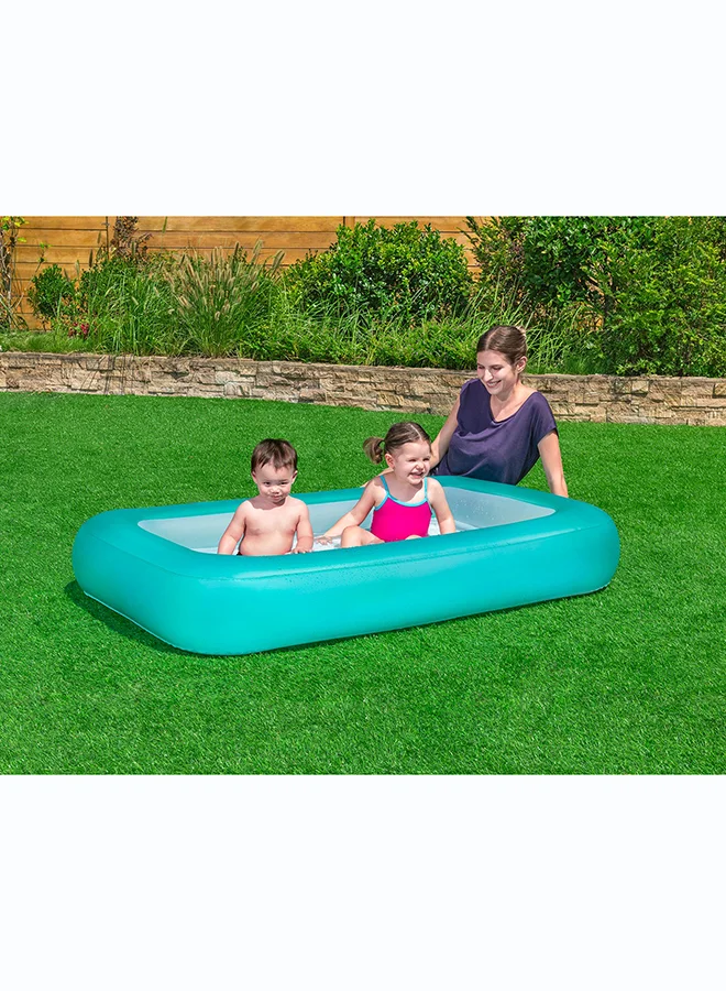 بست واي Bestway, 65" x 41" x 10"/ Aquababes Kiddie Pool Inflatable Outdoor Water Play Toy for Kids and Families, Durable Premium Quality Material, Easy Inflate and Deflate Design, Pool Beach Garden Summer Fun Activity, 1.65mx1.04mx25cm