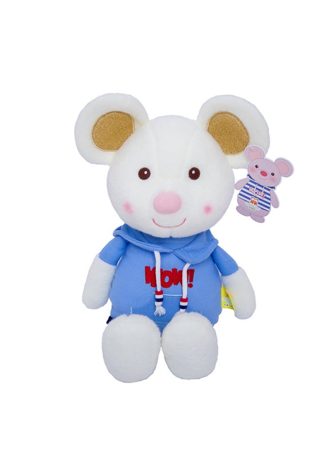 Cute Dress Mouse Doll Year Of The Rat Mascot Couple Doll Children's Day Birthday Gift Merlot Mouse Plush-Height:30cm