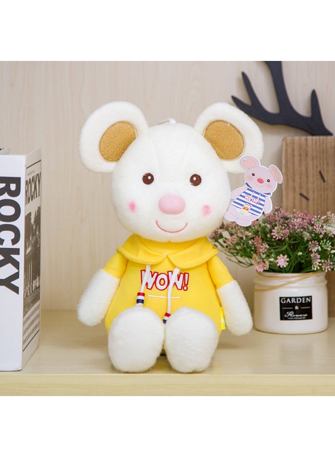 Cute Dress Mouse Doll Year Of The Rat Mascot Couple Doll Children's Day Birthday Gift Merlot Mouse Plush-Height:30cm