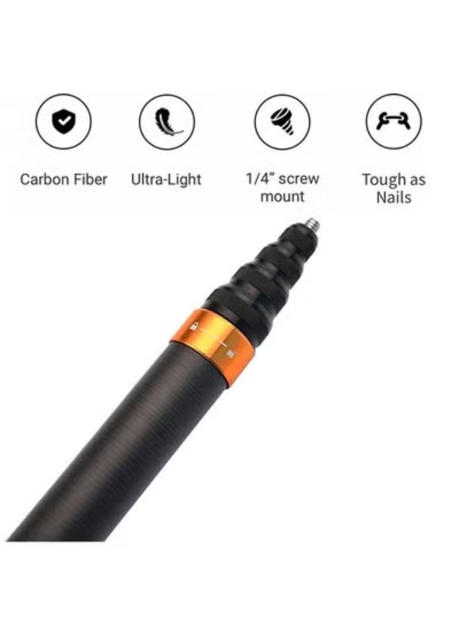 AROAQ 290cm Carbon Fiber Invisible Extended Edition Selfie Stick For Insta360 X3 / ONE X2 / ONE RS Accessories For GoPro Insta 360 - Image 2