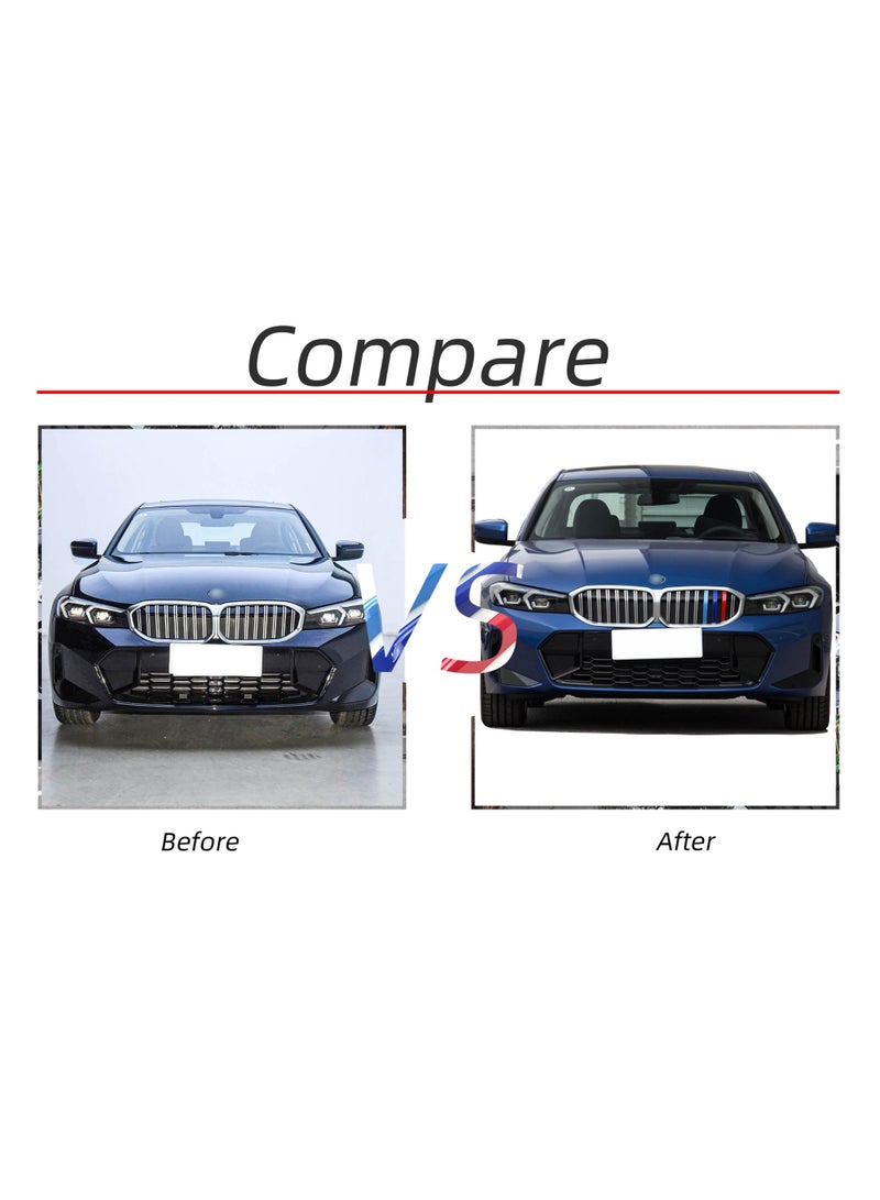 BMW G20 3 Series Grille Color Stripes for 2023 330i 330e Sedan xDrive, 8 Beam - Image 4