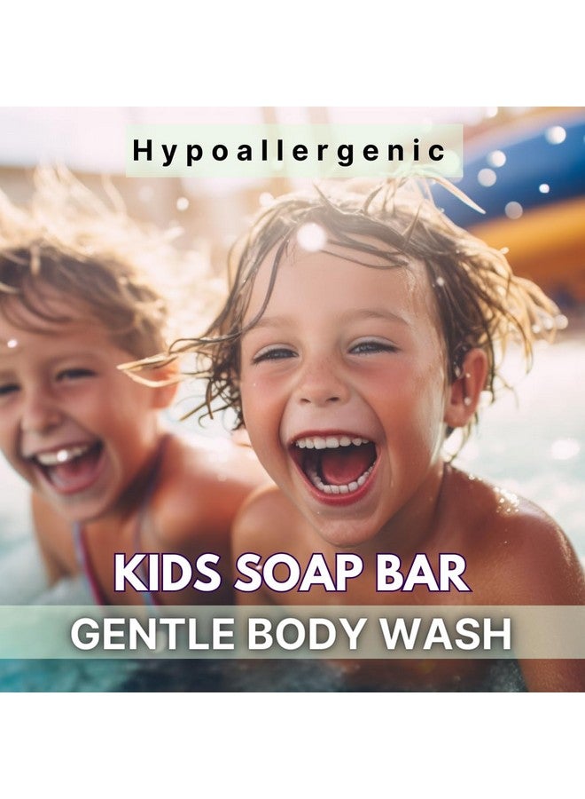 KELEBS Hypoallergenic Kids Soap Bar 3Pack Organic & Gentle Chamomile Body Wash For Children Natural Ingredients Fun Bath Time - Image 2
