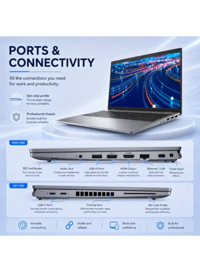 Premium Business Laptop with 15.6-Inch HD Display, Core i5 Processor, 16GB RAM, 256GB SSD, High Performance for Work and Study, Includes Free Laptop Stand, Carry Bag and Mouse - Image 3