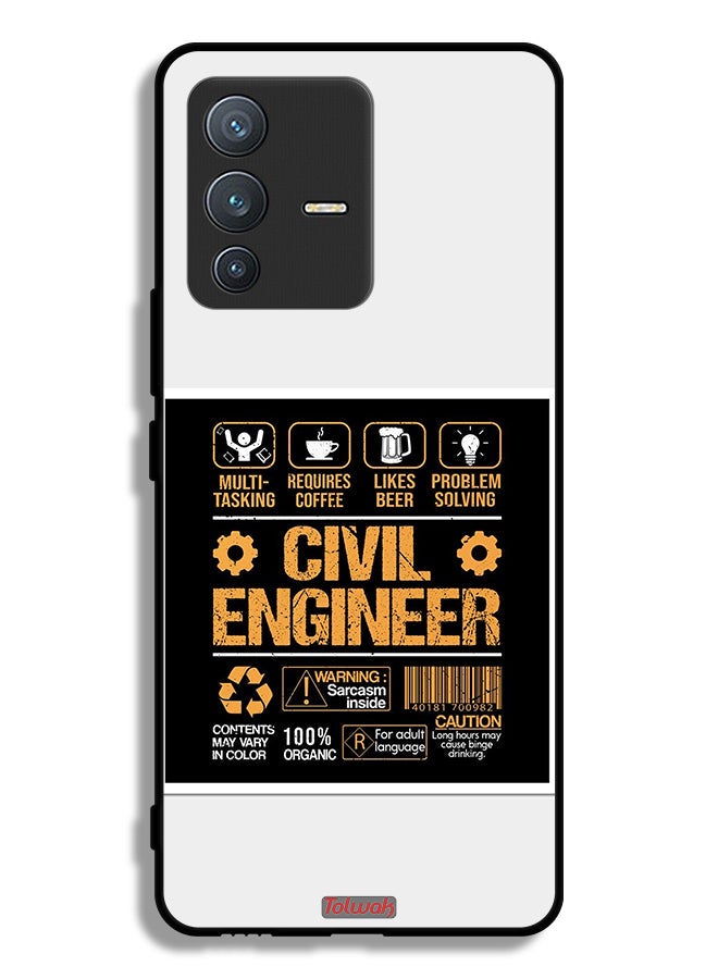 Tolwak Vivo V23 Pro 5G Protective Case Cover Civil Engineer Sticker - Image 1