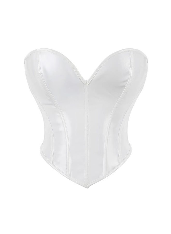 New Palace Series Pvc Leather Chest Body Shaping Top Pu Bright Leather Body Shaping Top Waist Hourglass Waist Cover