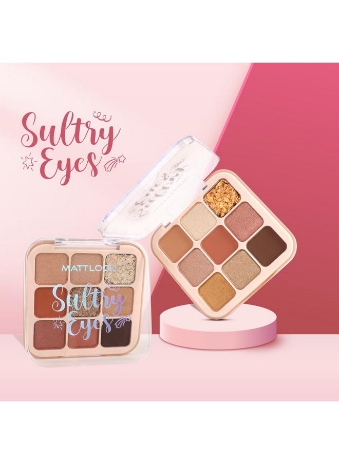 matt look Sultry Eyes Eyeshadow Palette|Matte|Shimmer|13.5G|Beginner Friendly & Long Lasting Eye Shadow Palette-Holiday Wine 02  - Image 3