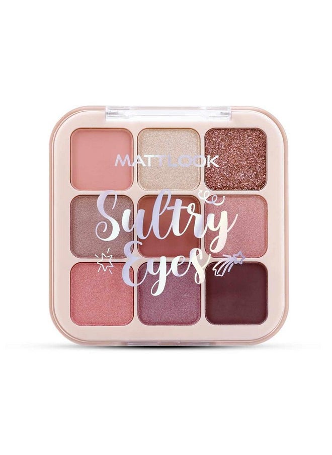 matt look Sultry Eyes Eyeshadow Palette|Matte|Shimmer|13.5G|Beginner Friendly & Long Lasting Eye Shadow Palette-Holiday Wine 02  - Image 2