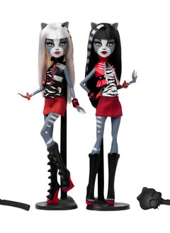 Boo-riginal Monster Creeproduction High Meowlody and Purrsephone Doll, 2PC Meowlody and Purrsephone Collectible Resin Monster Creeproduction Doll Toy, TV & Games Character Doll for Fans