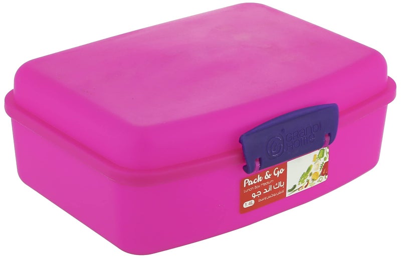 Genaric صندوق غداء قابل للحمل بسعة 1.5 لتر (متوسط) لون فوشيا