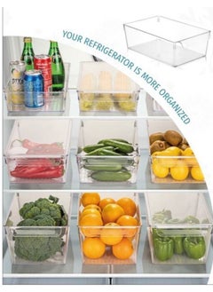 dunya Acrylic Fridge Organizer, (1pcs) Food Storage Lid for Kitchen and Refrigerator Storage Egg Fruits Vegetable Storage Storage Box Refrigerator Size 4.6oz Plastic Fruit Storage Boxes 20w * 32.5L * 7H cm  - Image 3