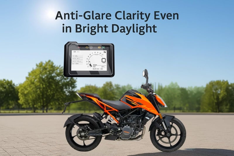 Wisely Premium Screen Guard for NEW KTM 160 Duke 2025 Bike - TFT 5-Inch Display Digital Meter Protector - HD Clear, Full Cover - Easy Installation Kit - Duke 160 Accessories - Image 4