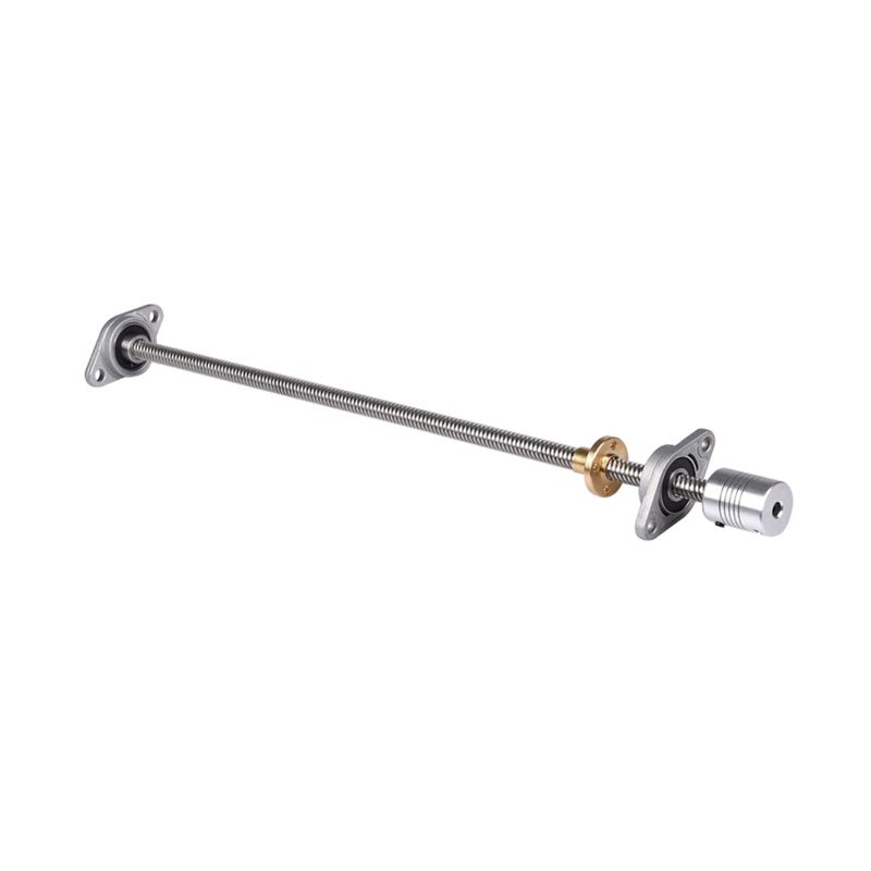 Heallily 8mm Lead Screw 300mm Threaded Rod with Pillow Block Bearing Nut Set for 3D Printer - Image 1