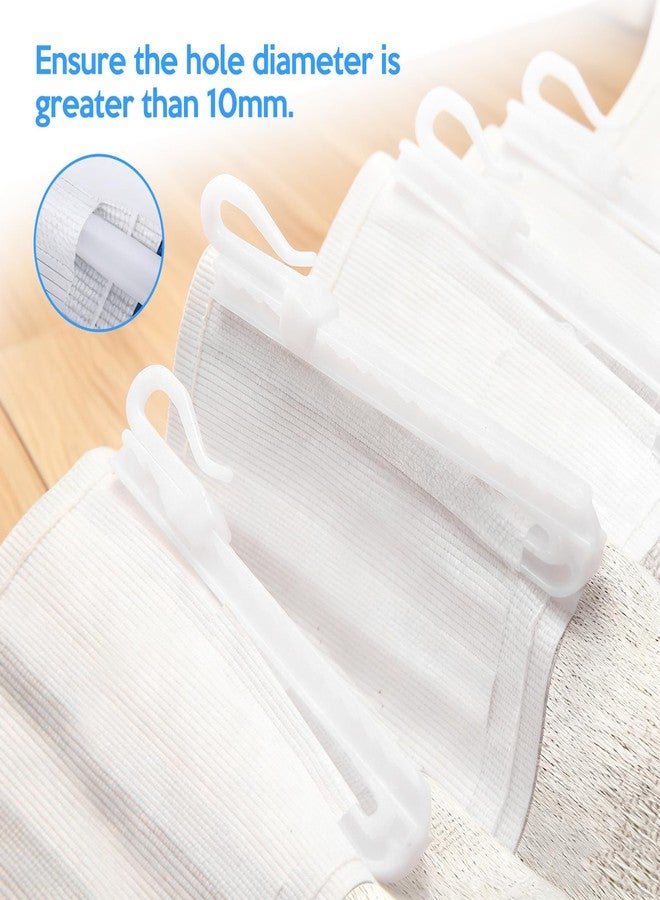 TYHBO 50 Pcs Plastic Shower Curtain Hooks, Adjustable Drapery Pins, Pinch Pleat Curtain Hooks for Window Curtain, Shower Curtain and Door Curtain(85mm/3.35inch) - Image 3