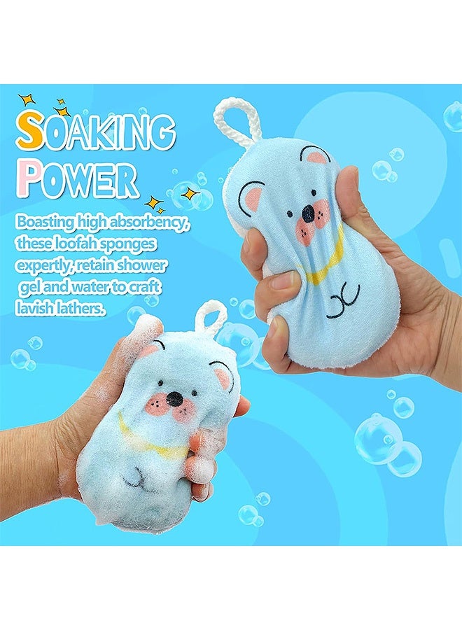 MXN 3 PCS Baby Bath Sponges, Soft and Absorbent Toddler Exfoliating Body Scrubber Cradle Cap Sponges Baby Essential for Newborns & Toddlers, Gentle on Delicate Skin - Image 5