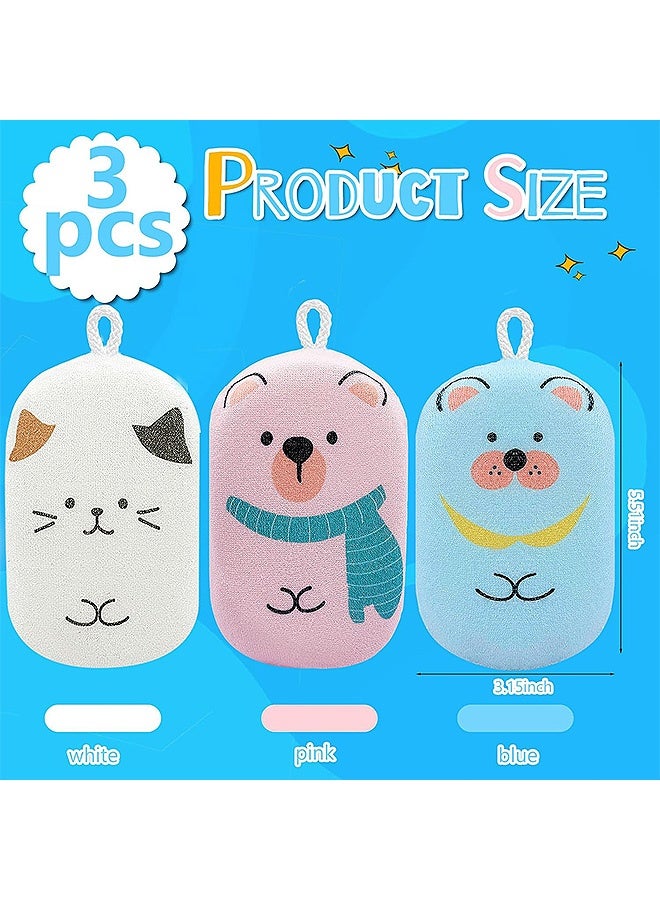 MXN 3 PCS Baby Bath Sponges, Soft and Absorbent Toddler Exfoliating Body Scrubber Cradle Cap Sponges Baby Essential for Newborns & Toddlers, Gentle on Delicate Skin - Image 2