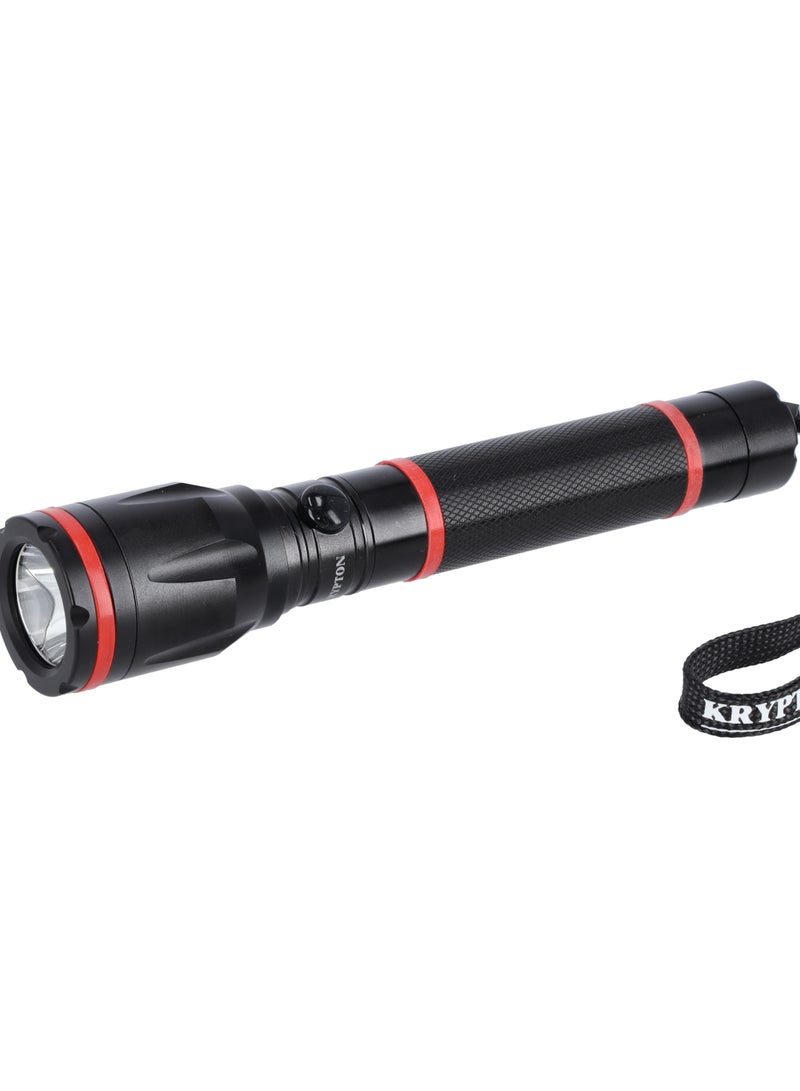 KRYPTON Rechargeable LED Flashlight, CREE LED, KNFL5162 | Aircraft Aluminium Alloy | 2.4V 800mAh Ni-Cd Battery | 1.5hrs Working | 2000meters Real Range Distance - Image 1