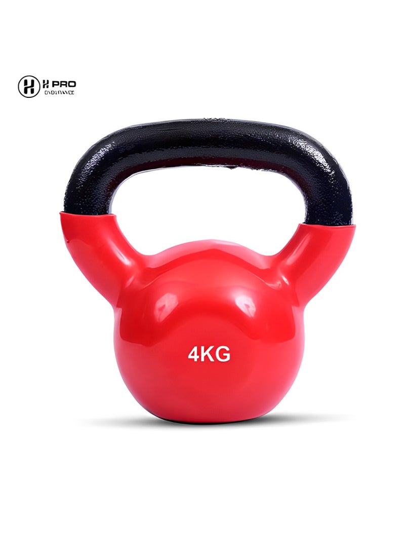 H PRO HM Sports 4kg Fitness Kettlebell |Durable and Stylish Vinyl Coated Iron - Image 1