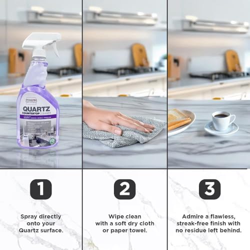Stone Pro Quartz Countertop Cleaner - 32 Ounce Spray Bottle - Image 4