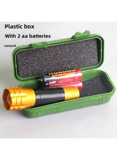 Dry Battery Flashlight Reading Student Dormitory Special Strong Light Super Bright Children's Eye Protection Small Flashlight-Product Specifications:Yellow 318 Yellow Brightness Upgraded Zoomable (2 Batteries Included)