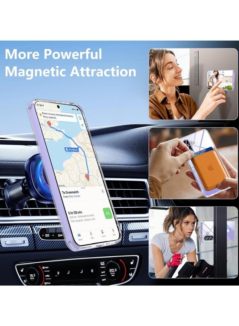 ليدين جراب سامسونج A36 5G ثنائي الاستخدام مع توافق MagSafe - حماية مضادة للاصفرار والصدمات وواقي للشاشة - غطاء شفاف فاخر ومتين ومقاوم للصدمات لهاتف سامسونج جالاكسي A36 5G (2025) - حماية أنيقة وطويلة الأمد لجهازك - Image 2