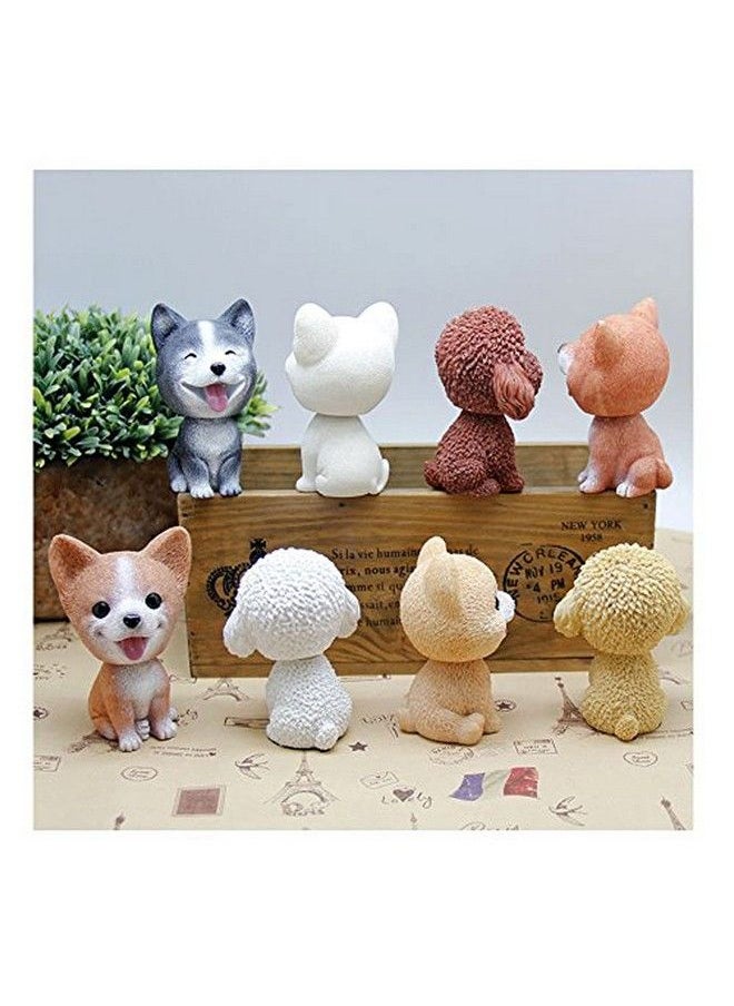 Comidox - Handmade Childhood Memory Bobblehead Dogs Car Dash Puppy For Car Vehicle Decoration Rocking Head Dog Made By Superior Natural Resin Pomeranian 1Pc - Image 1