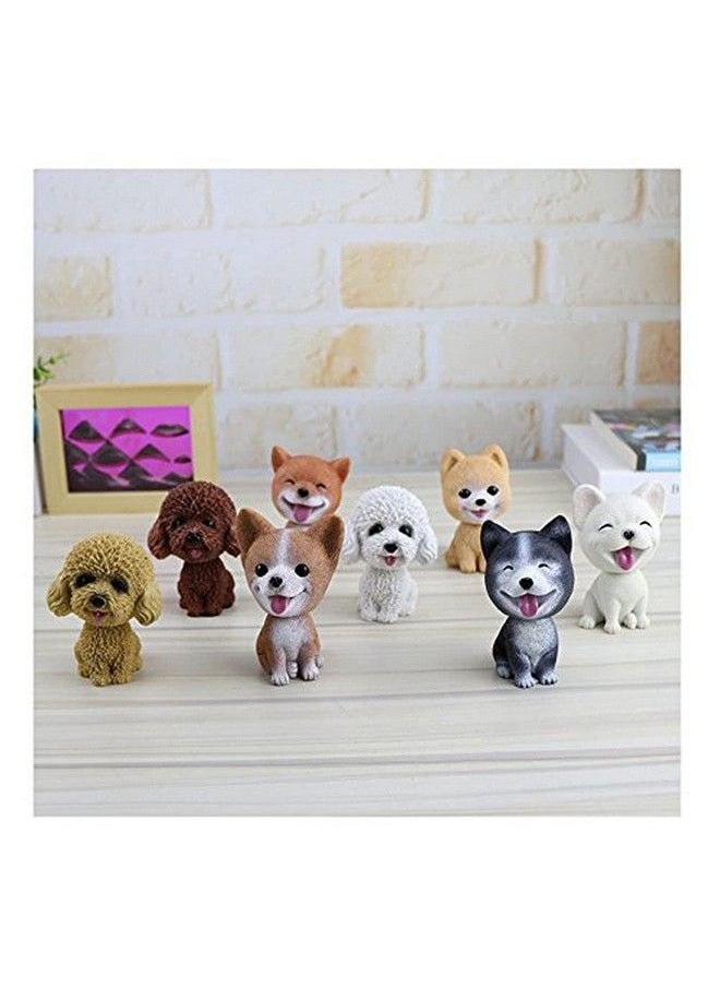 Comidox - Handmade Childhood Memory Bobblehead Dogs Car Dash Puppy For Car Vehicle Decoration Rocking Head Dog Made By Superior Natural Resin Pomeranian 1Pc - Image 1