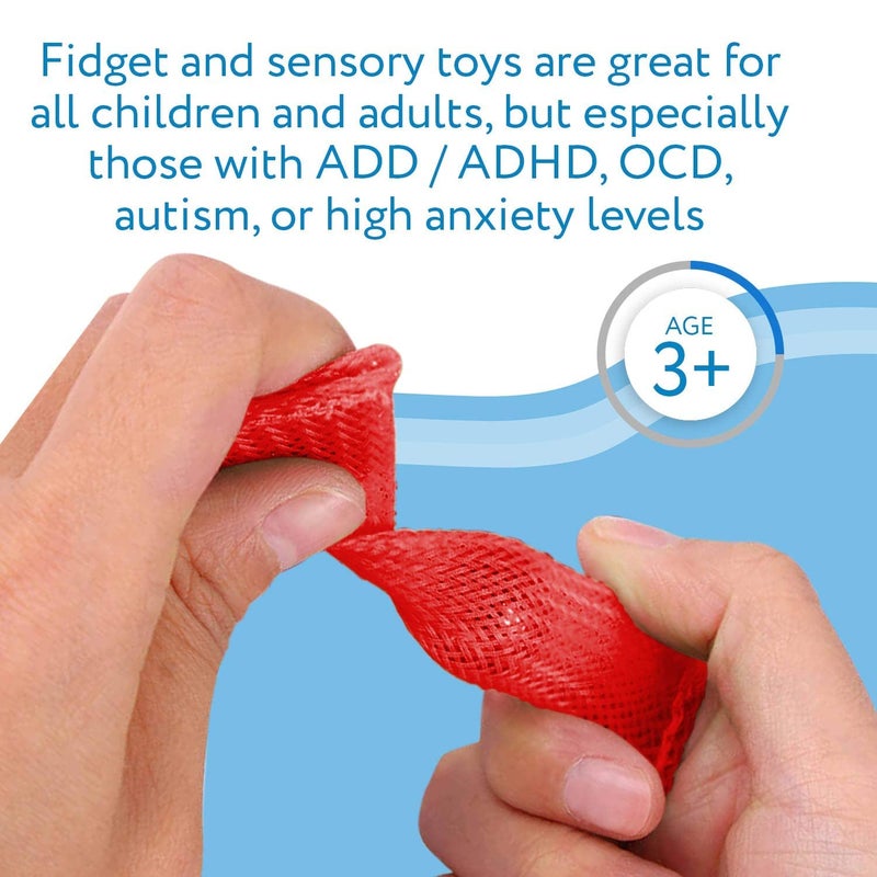 IMPRESA The Original Monkey Fidgetz Mesh-and-Marble Fidget Toy - 8-Pack - Helps Stress / Anxiety for Adults and Kids - Great Mesh and Marble Toys for Sensory Need - No BPA - Image 3