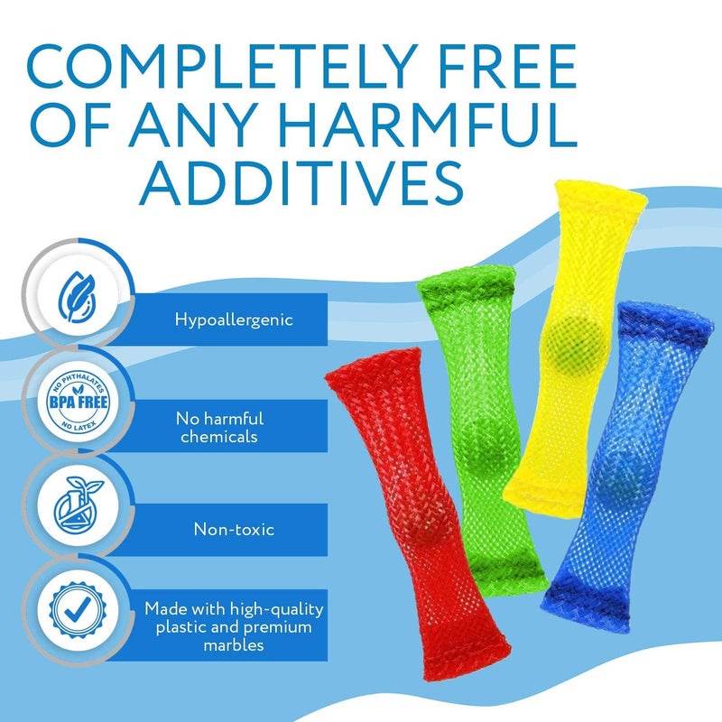 IMPRESA The Original Monkey Fidgetz Mesh-and-Marble Fidget Toy - 8-Pack - Helps Stress / Anxiety for Adults and Kids - Great Mesh and Marble Toys for Sensory Need - No BPA - Image 5