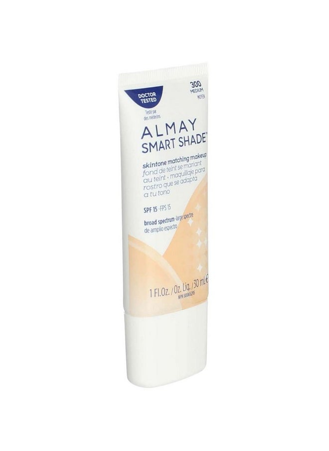 Almay Smart Shade Makeup Spf 15 Foundation Makeup 1Fl Oz (300 Medium)  - Image 3