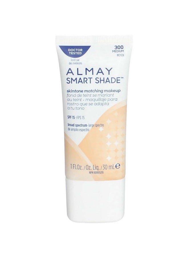 Almay Smart Shade Makeup Spf 15 Foundation Makeup 1Fl Oz (300 Medium)  - Image 1