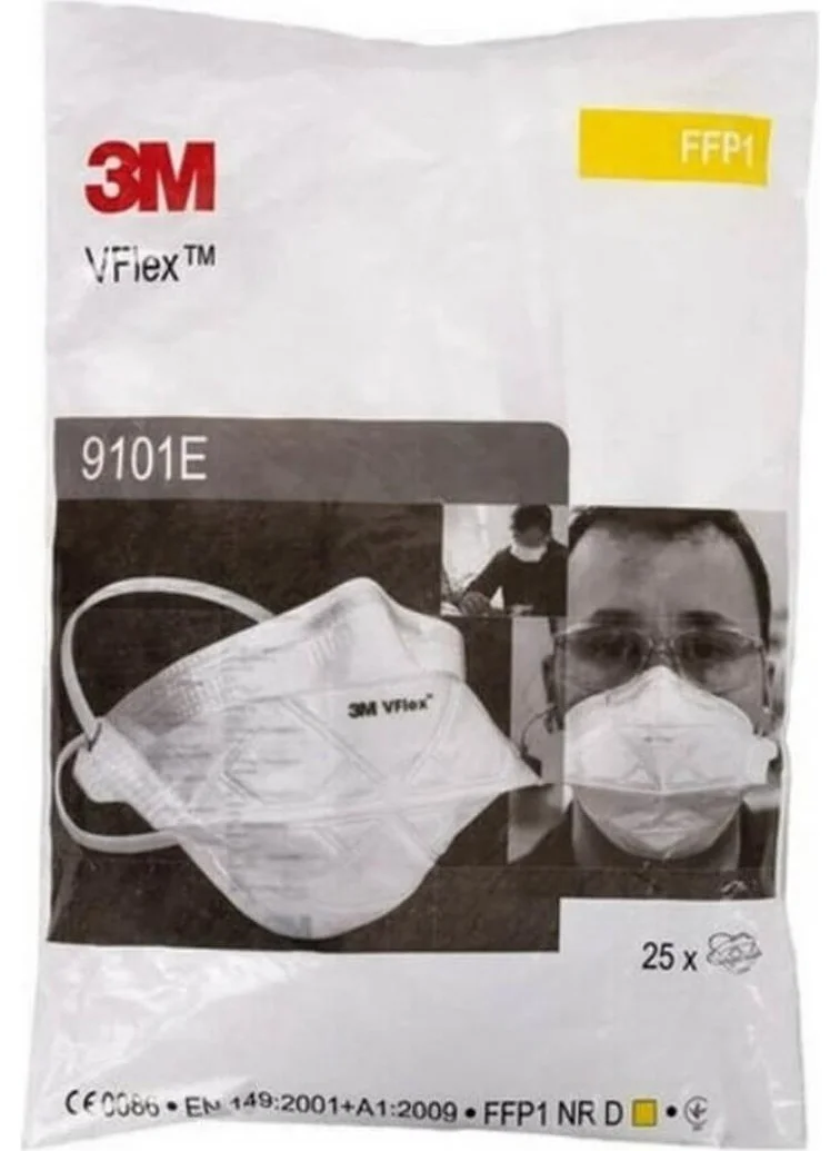 ثري ام ™ Vflex™ 9101E FFP1 Non-Vented Respiratory Protective Mask - Pack of 25