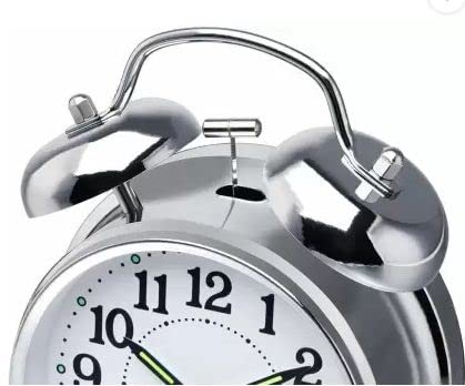Kadio Analog Silver Alarm Clock - Image 3