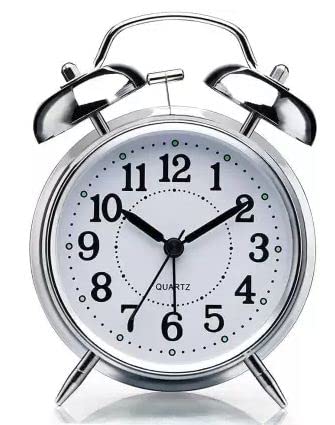 Kadio Analog Silver Alarm Clock - Image 1