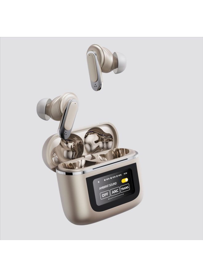 Neutral Bluetooth Headset With Display Long Life Lcd Full Color Touch Screen Wireless Anc Noise Reduction Headset In-ear Headset - Image 1