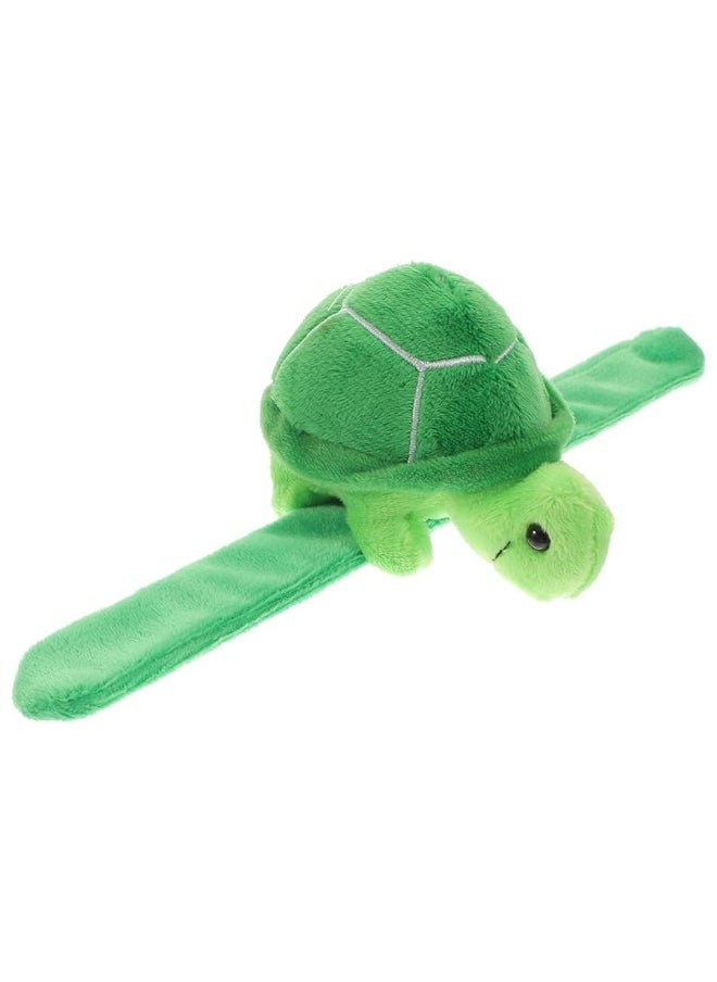 TOYANDONA - TOYANDONA Plush Slap Bracelets Stuffed Animal Huggers Turtle Sea Animal Slap Bracelets Stuffed Ocean Theme Party Plush Gifts Fillers Party Favors Turtle Snap Bracelet, 10X7.5CM, Green - Image 1