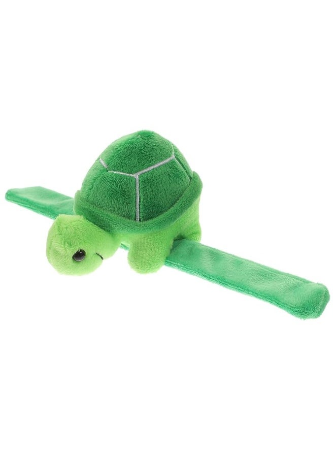 TOYANDONA - TOYANDONA Plush Slap Bracelets Stuffed Animal Huggers Turtle Sea Animal Slap Bracelets Stuffed Ocean Theme Party Plush Gifts Fillers Party Favors Turtle Snap Bracelet, 10X7.5CM, Green - Image 1
