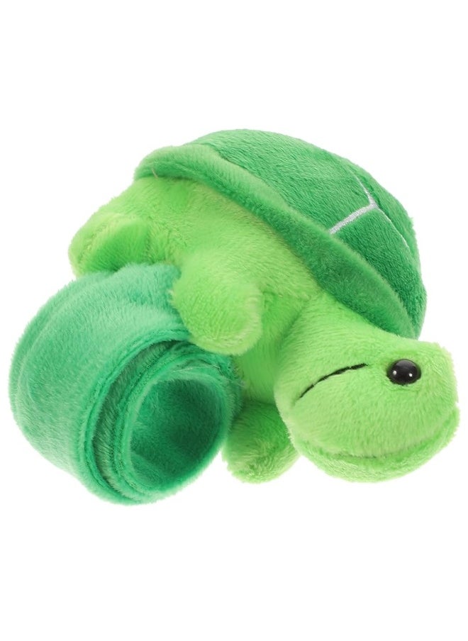 TOYANDONA - TOYANDONA Plush Slap Bracelets Stuffed Animal Huggers Turtle Sea Animal Slap Bracelets Stuffed Ocean Theme Party Plush Gifts Fillers Party Favors Turtle Snap Bracelet, 10X7.5CM, Green - Image 1