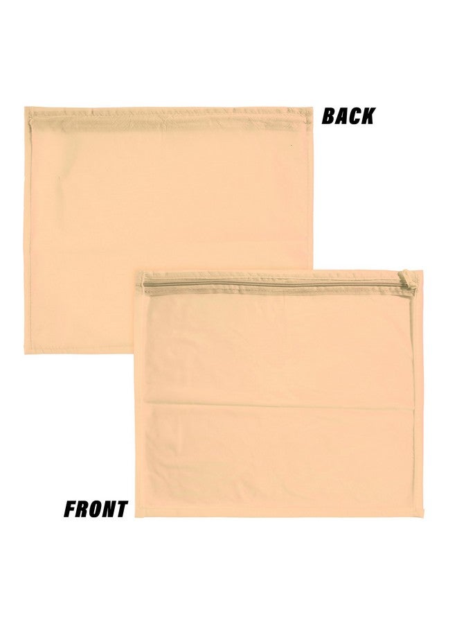 كوبير إندستريز منظم ملابس من شركة Kuber Industries لخزانة الملابس (عبوة من 12 قطعة) - منظم تخزين فردي للساري | بدلة السلوار | Lehenga Chunni - منظم فستان لخزانة الملابس - أغطية ساري فردية بسحاب (بيج) - Image 2