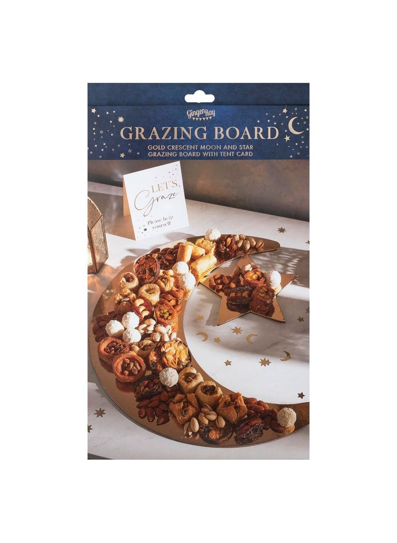 Ginger Ray Eid Mubarak Serving Platter Gold Moon Star 47cm - Image 5