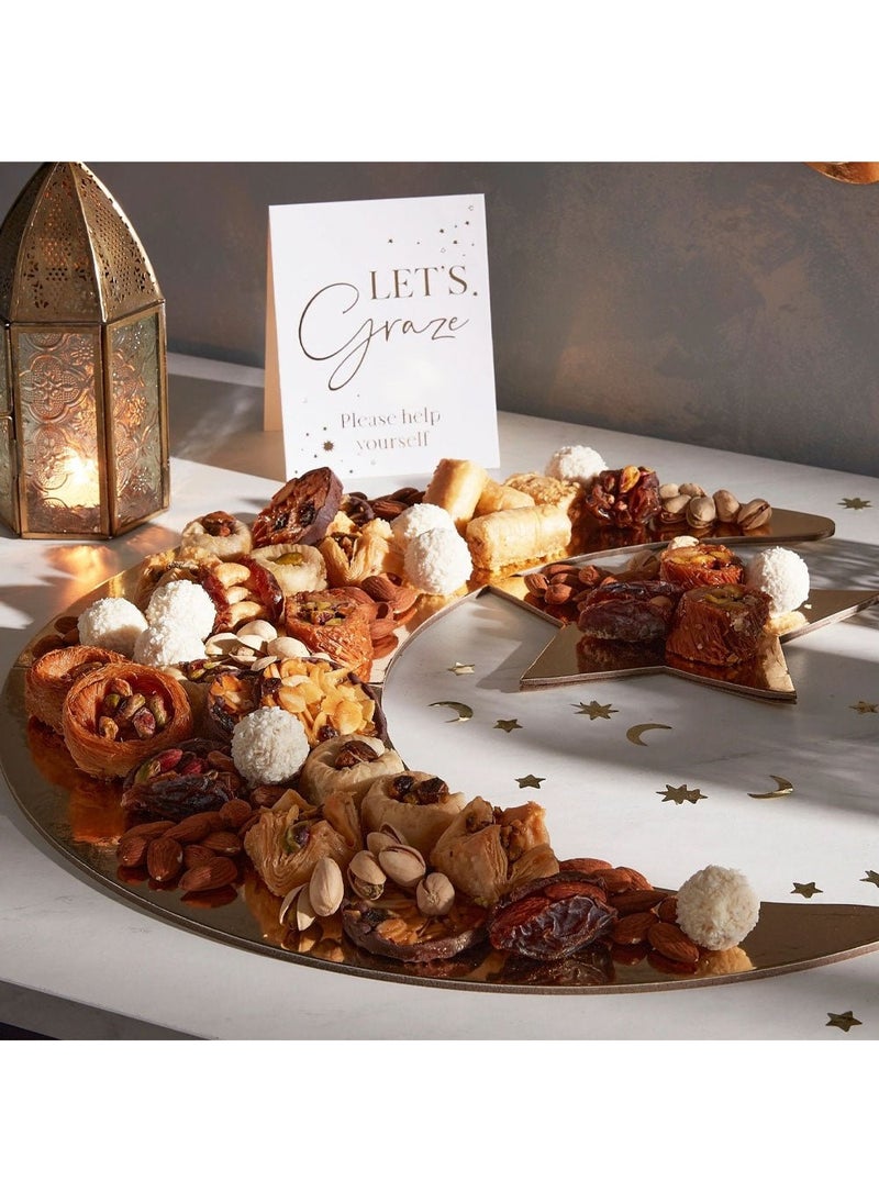 Ginger Ray Eid Mubarak Serving Platter Gold Moon Star 47cm - Image 4