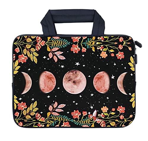 AMARY Laptop Sleeves 11.6" 12" Laptop Handle Bag Neoprene Notebook Carrying Pouch Chromebook Sleeves case Ultrabook Case Tablet Cover Fit Apple MacBook Air HP DELL Lenovo Asus(Flowers Moon) - Image 2