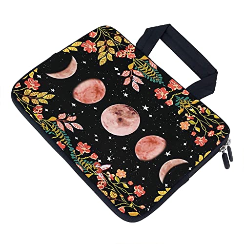 AMARY Laptop Sleeves 11.6" 12" Laptop Handle Bag Neoprene Notebook Carrying Pouch Chromebook Sleeves case Ultrabook Case Tablet Cover Fit Apple MacBook Air HP DELL Lenovo Asus(Flowers Moon) - Image 3
