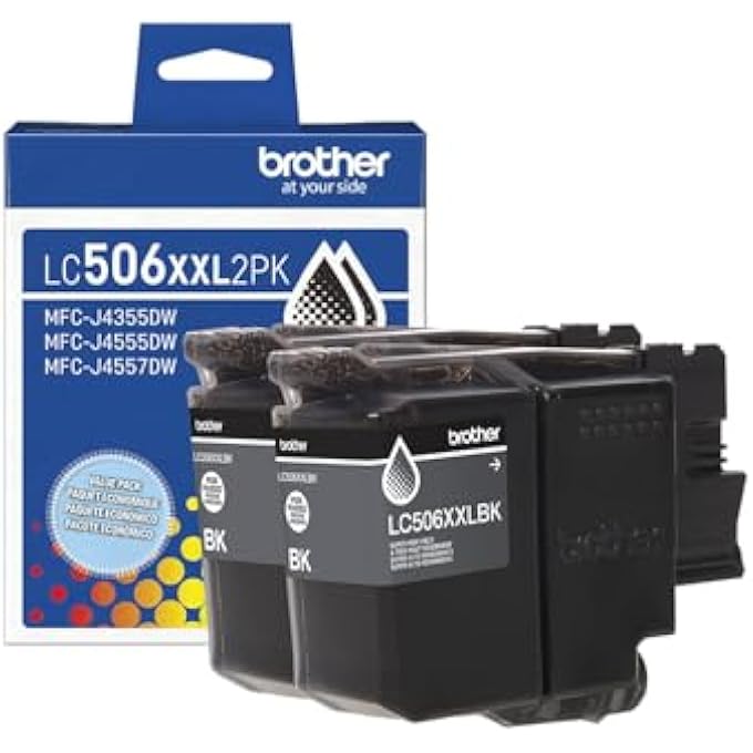 GENUINE LC506XXL2PK TWIN PACK SUPER HIGH YIELD BLACK INK CARTRIDGES (FOR USE WITH INKVESTMENT 4355, 4555, AND 4557 PRINTERS) - Image 2