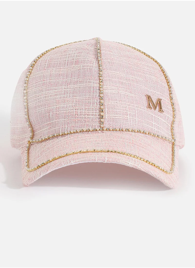 Haute Sauce Blush Pink Textured Baseball Cap