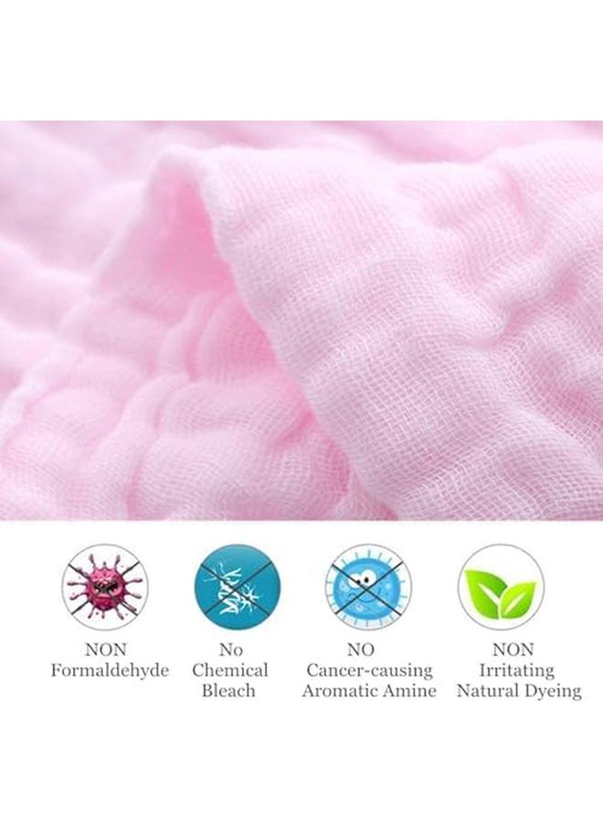 SKY-TOUCH 5Pcs Muslin Baby Washcloths And Towels Natural Organic Cotton Baby Washcloths Soft Newborn Baby Towel And Muslin Washcloth For Sensitive Skin - Image 3