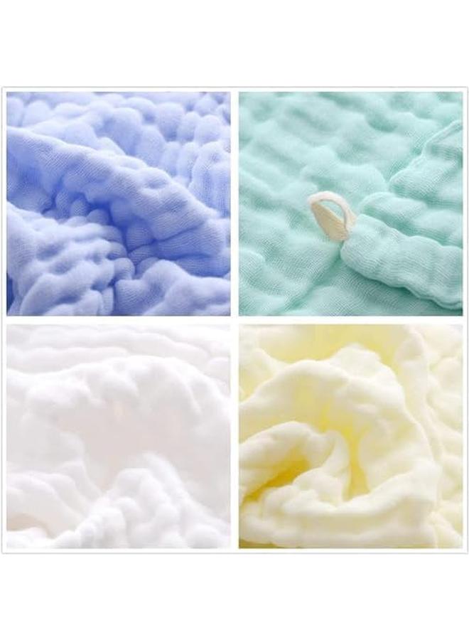 SKY-TOUCH 5Pcs Muslin Baby Washcloths And Towels Natural Organic Cotton Baby Washcloths Soft Newborn Baby Towel And Muslin Washcloth For Sensitive Skin - Image 4